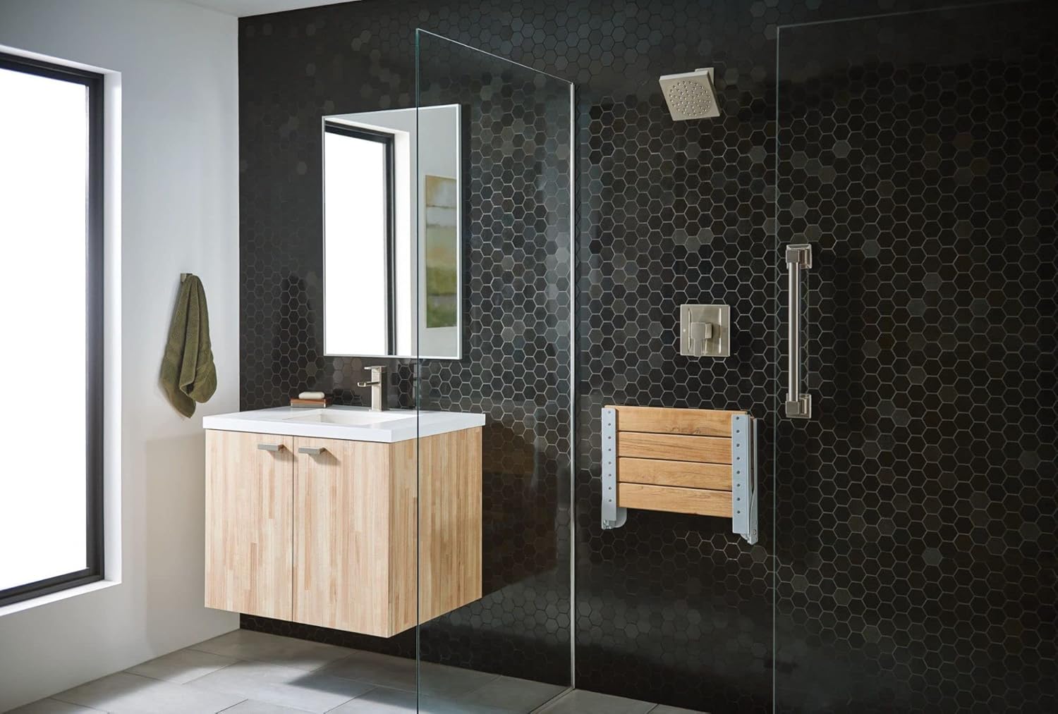 Moen Posi – Set de cabezal de regadera de 90 grados TS2712BN, TS2712BN