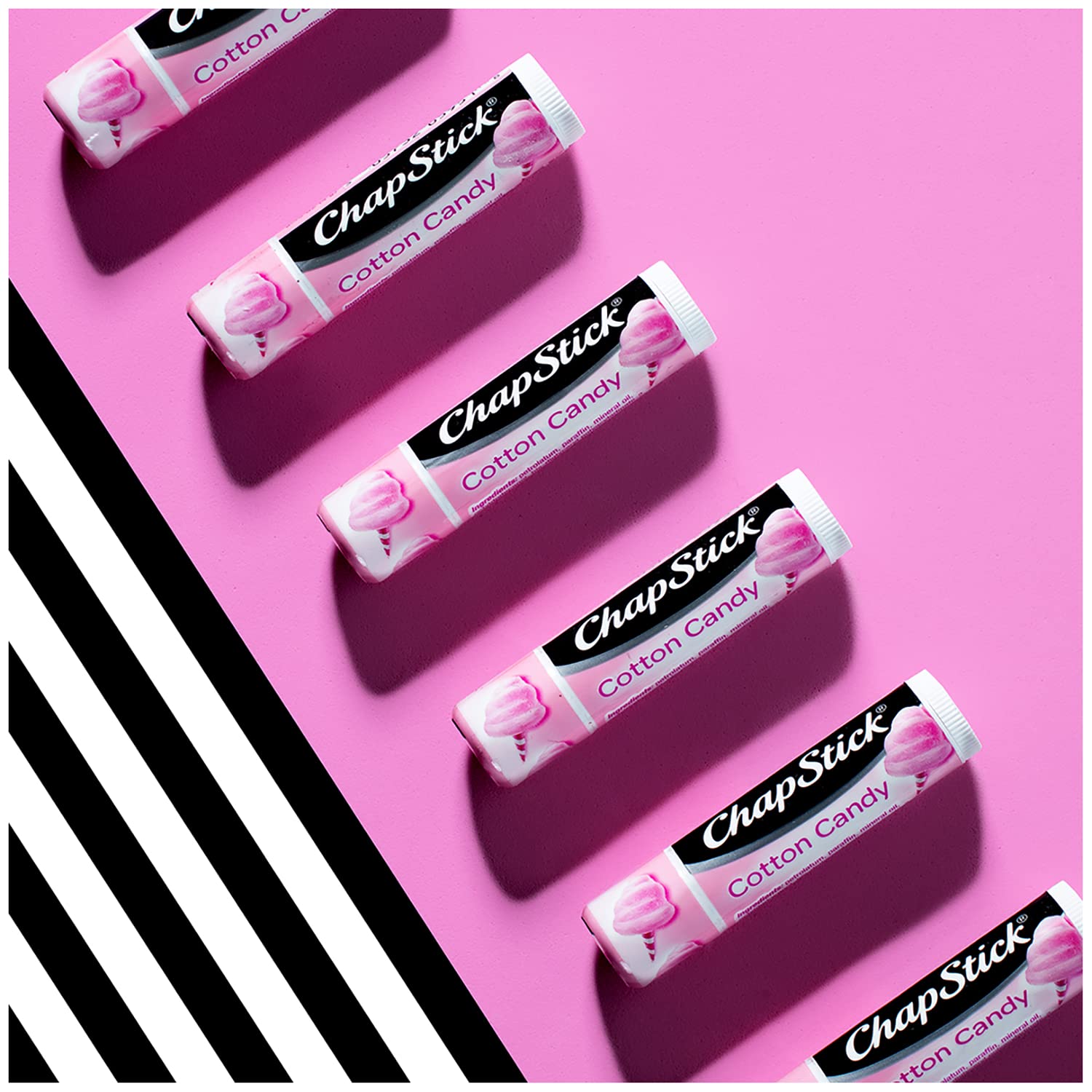 ChapStick – Tubo de bálsamo labial de algodón de azúcar, 0.15 onzas (paquete de 3)