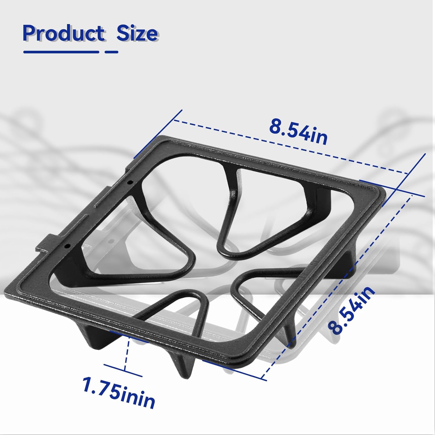 WB31K10034 Rejilla de quemador compatible con la gama GE de estufas de gas, General Electric Gas Range Parts Stove Surface Top Grate, repuesto para