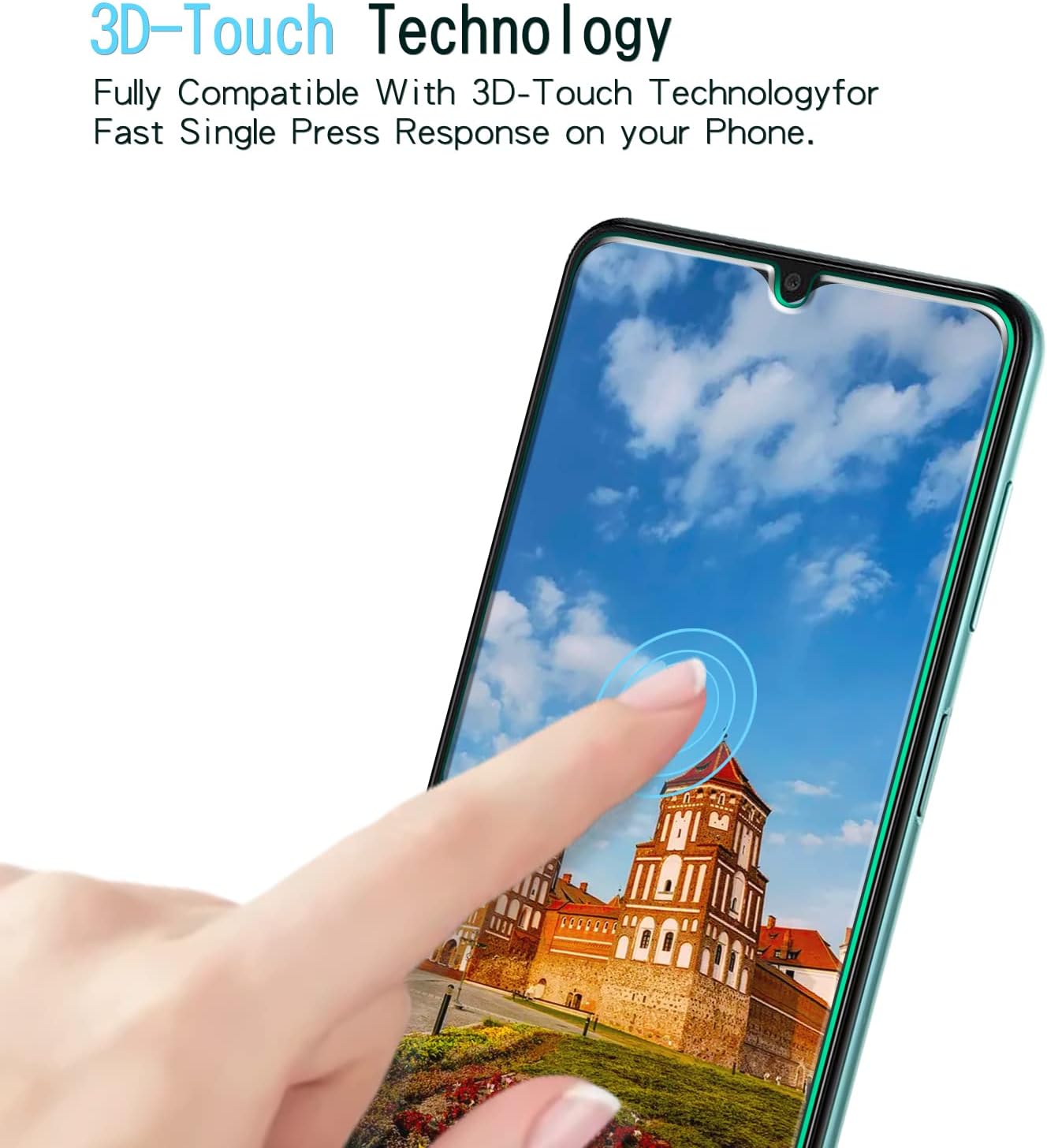 KAREEN Paquete de 2 Protector de pantalla diseñado para Samsung Galaxy A13 5G, vidrio templado, antiarañazos, sin burbujas, compatible con fundas,