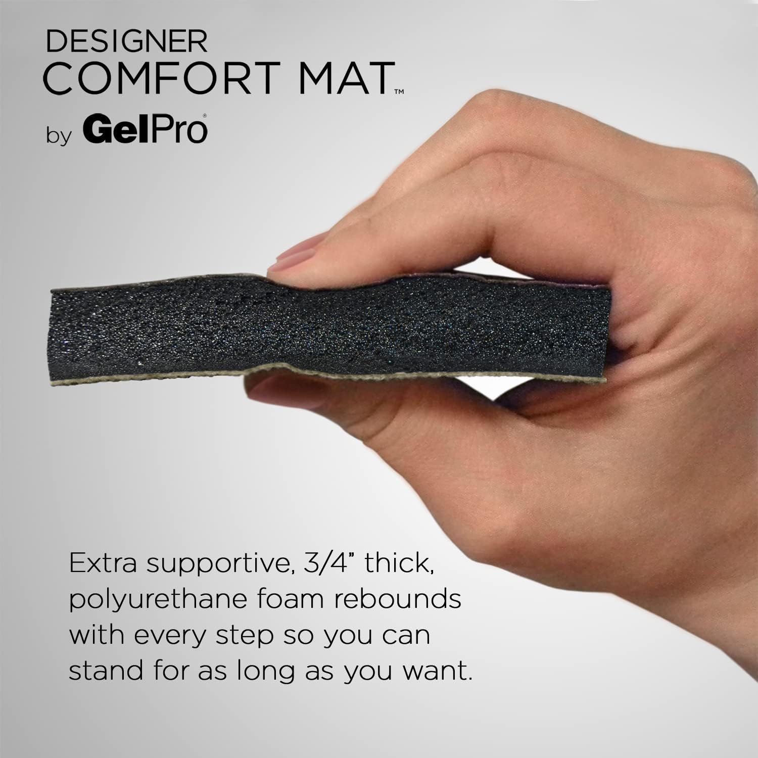 GelPro – Tapete para piso de cocina NewLife, antifatiga, de 20 x 32 pulgadas, de color rojo granada, superficie resistente a las manchas, con núcleo