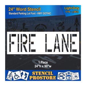 Plantillas de marcado de pavimento  Plantilla de carril de fuego de 24 pulgadas  24 x 90 x 116 pulgadas (63 mil)  Ligero Plantillas de marcado de pavimento  Plantilla de carril de fuego de 24 pulgadas  24 x 90 x 116 pulgadas (63 mil)  Ligero