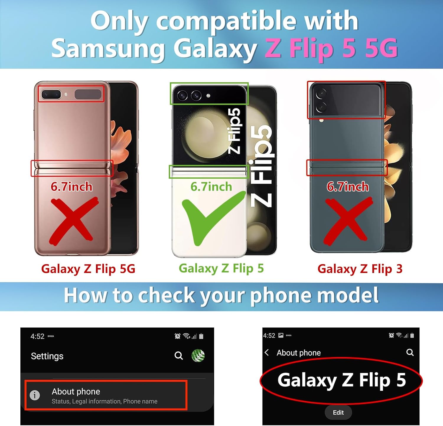 Funda para Samsung Galaxy Z Flip 5, diseño de mariposas de diseño protector transparente de TPU suave a prueba de golpes para Galaxy Z Flip 5 para