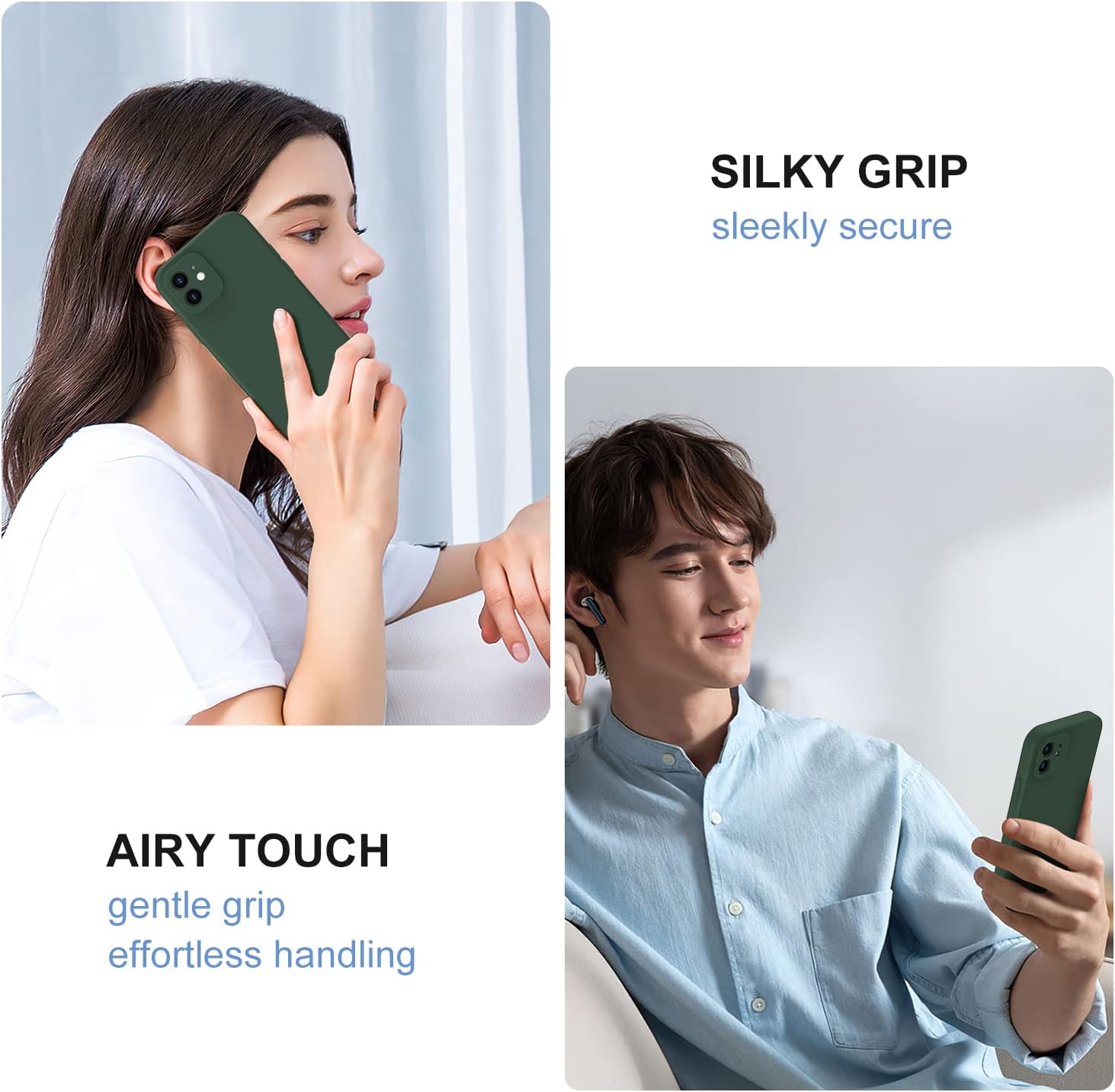 FUNMIKO Funda diseñada para iPhone 12 con protector de pantalla, protección completa con cubierta mejorada para el lente de la cámara, funda