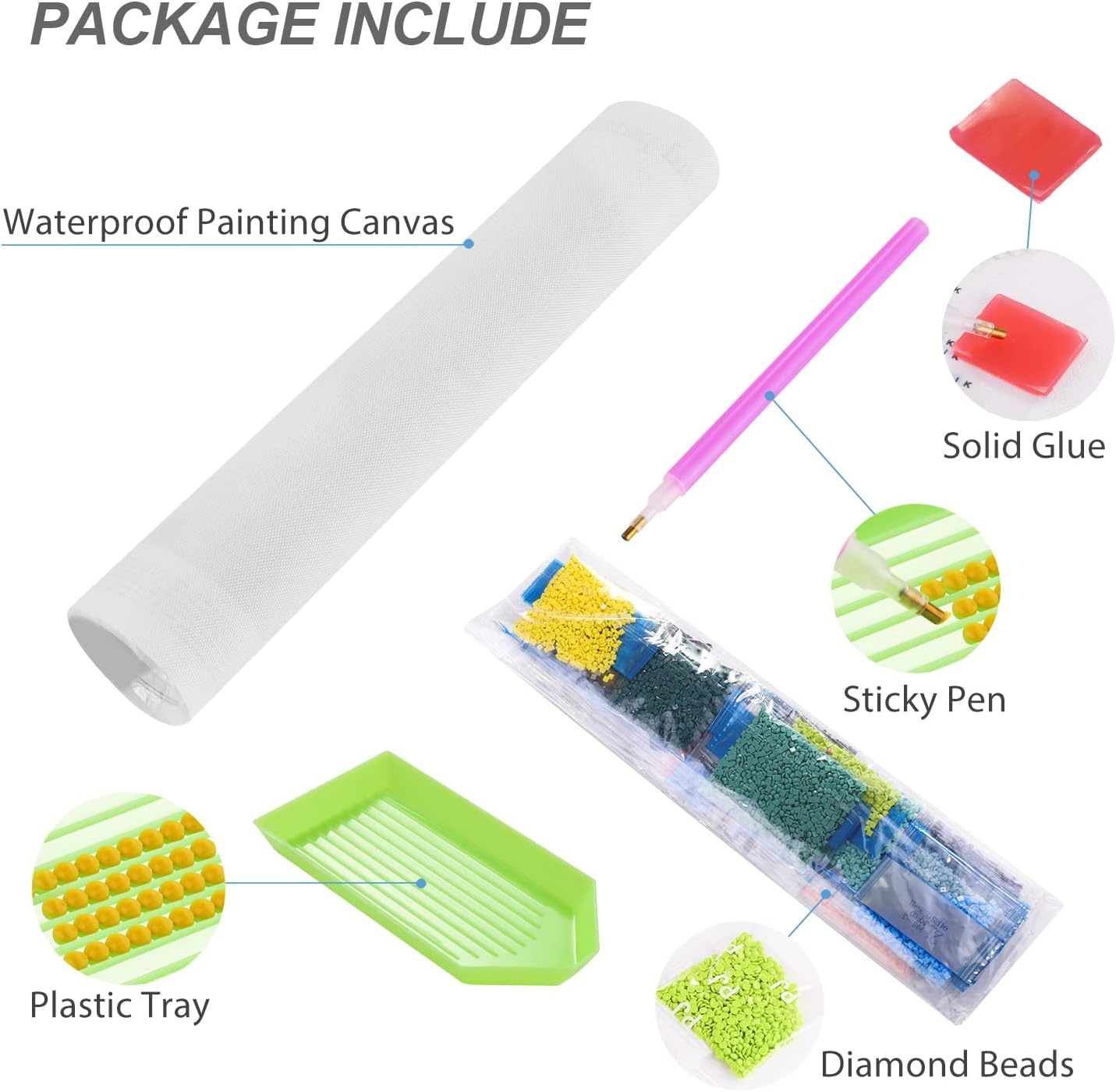 Stalente Kits de pintura de diamantes para adultos, pintura de diamantes de Navidad, pájaros de arte de diamantes, bricolaje 5D redondo, kit de arte