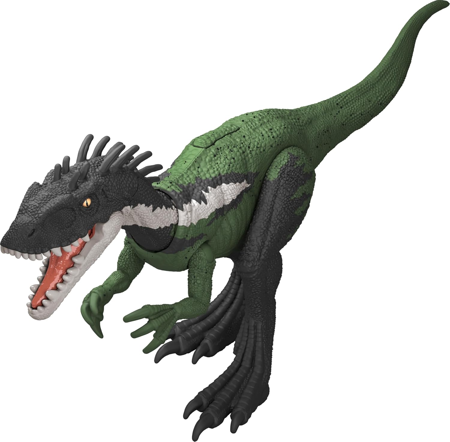 Mattel Jurassic World Strike Attack Guaibasaurus – Juguete de dinosaurio con acción de golpe único, articulaciones móviles, figura de acción de