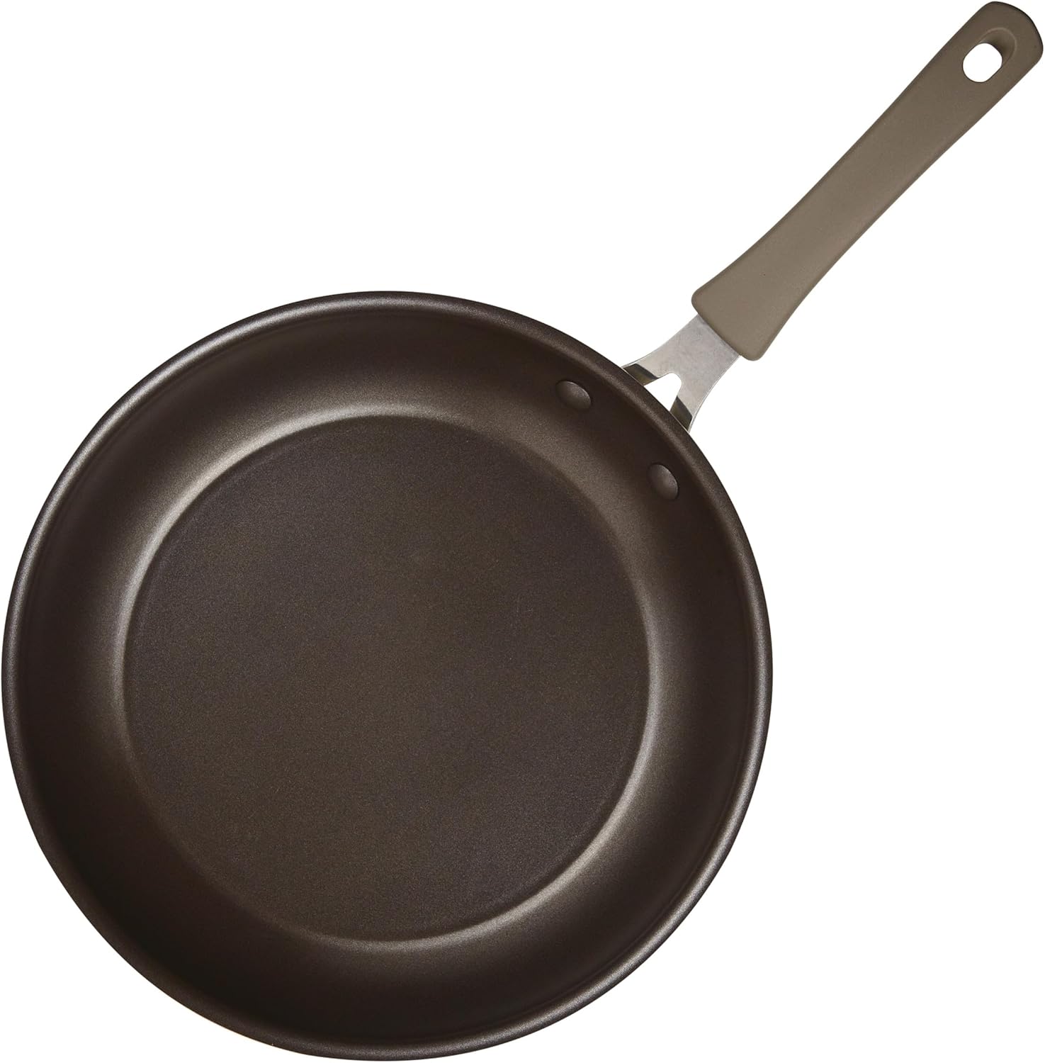 Rachael Ray Cook + Create – Juego de sartenes antiadherentes, 9.5 pulgadas y 11.75 pulgadas, almendra