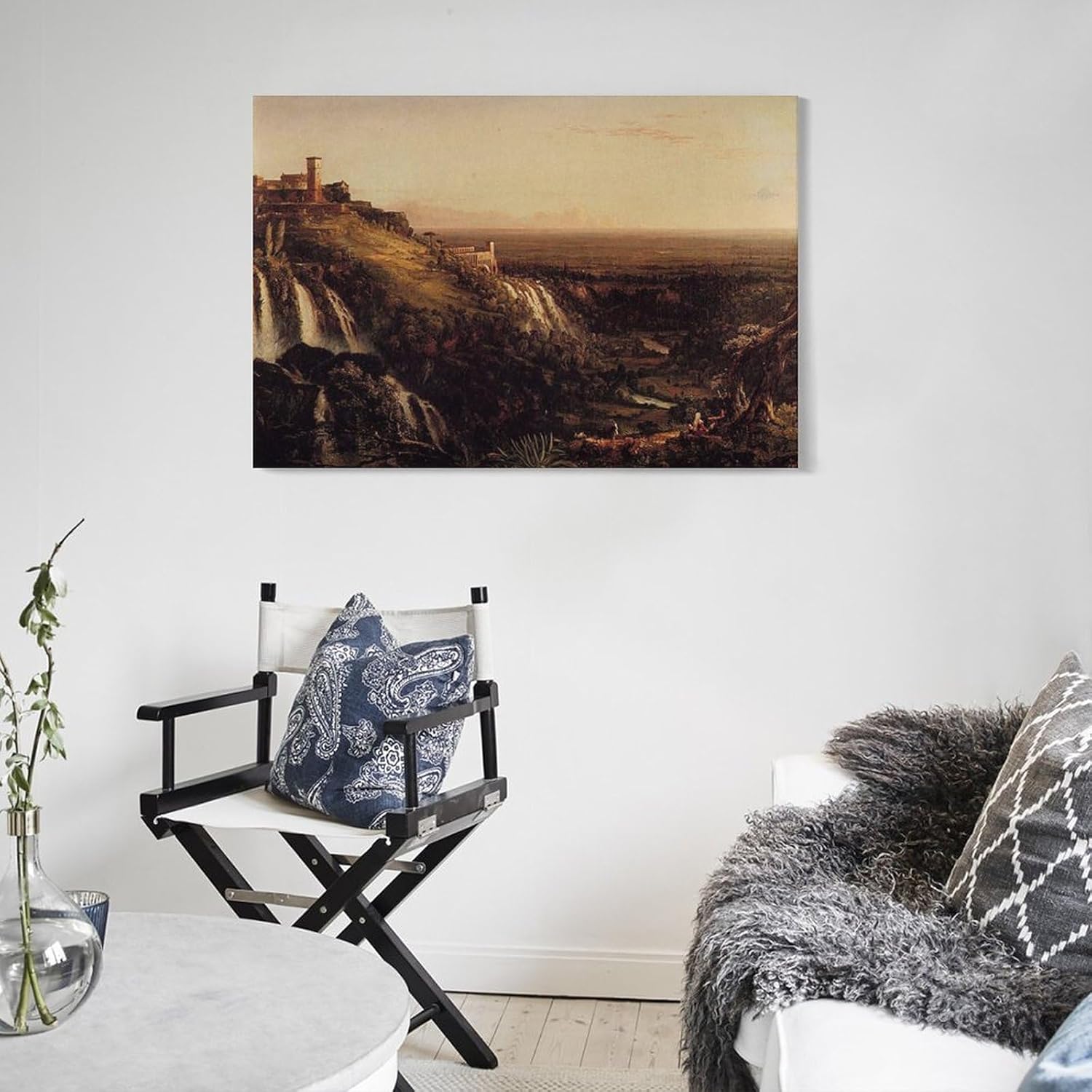 Painter Thomas Cole Painting Art Poster The Cascatelli Tivoli Looking Towards Rome Canvas Wall Art Poster Decorative Bedroom Modern Home Print