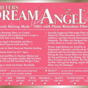 Quilters Dream Angel Select Batting (93 x 72 pulgadas) Twin Quilters Dream Angel Select Batting (93 x 72 pulgadas) Twin