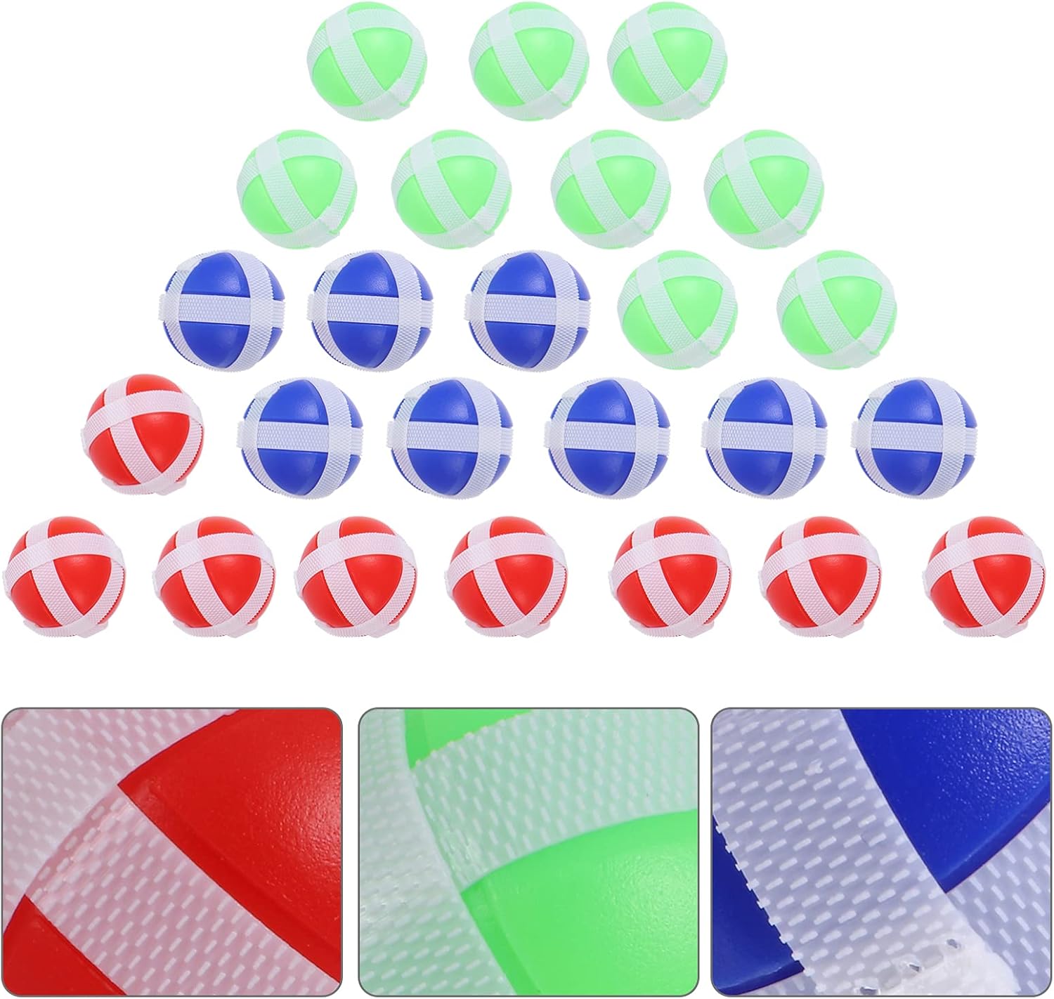 Bolas de dardo, 25 unidades, juguete de bolas adhesivas para niños y niñas, para fiestas en interiores y exteriores, 1.57 x 1.57 x 1.57 pulgadas