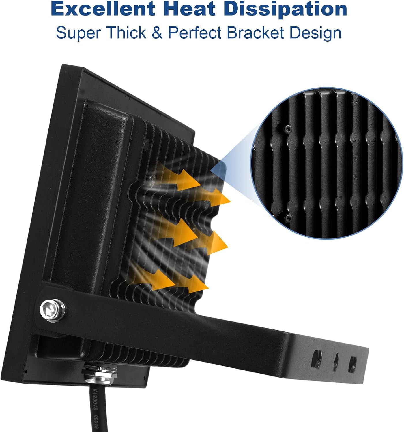 Paquete de 2 luces LED de inundación para exteriores de 100 W con enchufe de 10,000 lm, luz de trabajo LED súper brillante, IP66, impermeable, para