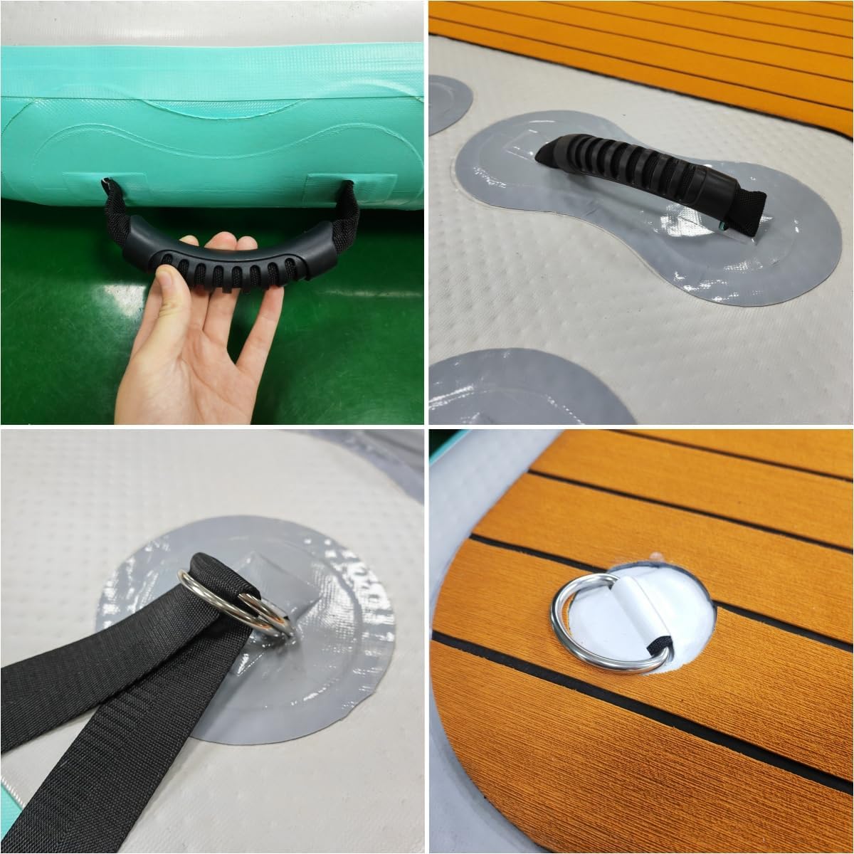 Balsa flotante inflable de plataforma con escalera y bomba de aire eléctrica, 8 x 5 pies, la mejor alfombra de agua flotante, muelles flotantes