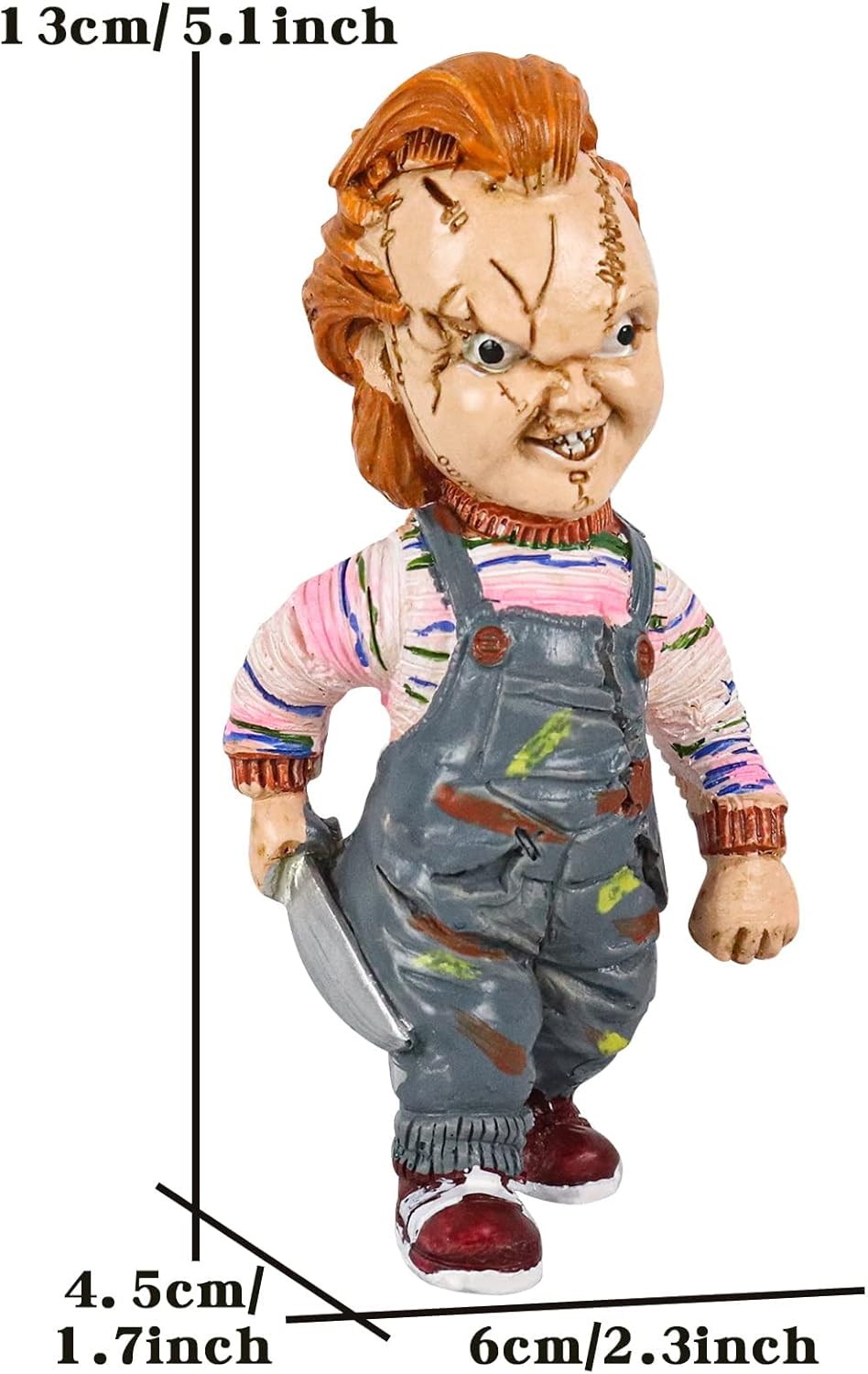 Decoración de gnomos de jardín de película de terror, estatua de Michael Myers, figuras de gnomos de terror para exteriores, Freddy Jason Scream