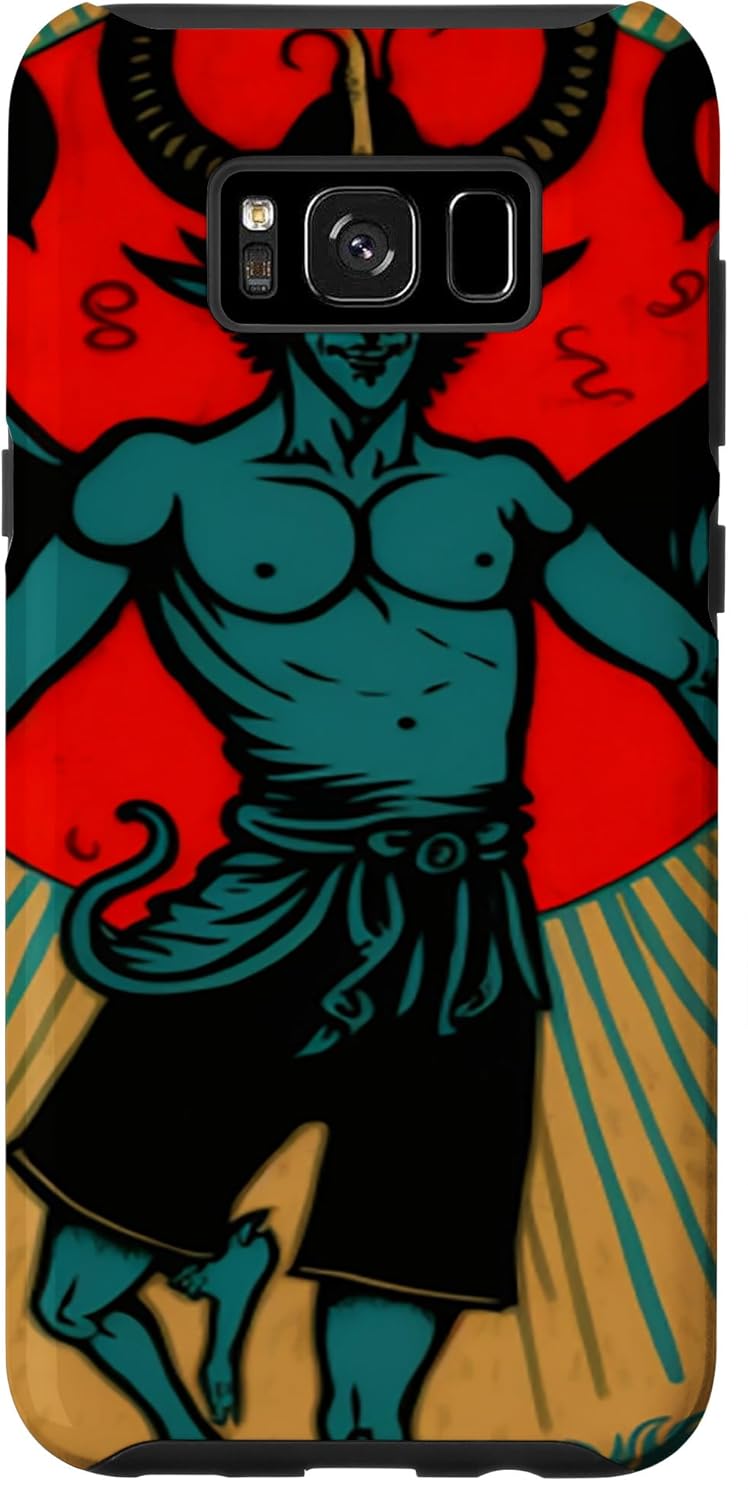 Galaxy S8+ Evil Baphomet Goat Devil Demon God With Wings Muralism Art Case