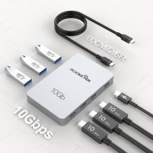 Adaptador de concentrador USB-C Gen 2 de 7 puertos 3 puertos USB-C de 10 Gbs Gen 2, 3 puertos USB 3.0 de 5 GB, Hub USB C de 100 W con datos de 5 GB, Adaptador de concentrador USB-C Gen 2 de 7 puertos 3 puertos USB-C de 10 Gbs Gen 2, 3 puertos USB 3.0 de 5 GB, Hub USB C de 100 W con datos de 5 GB,