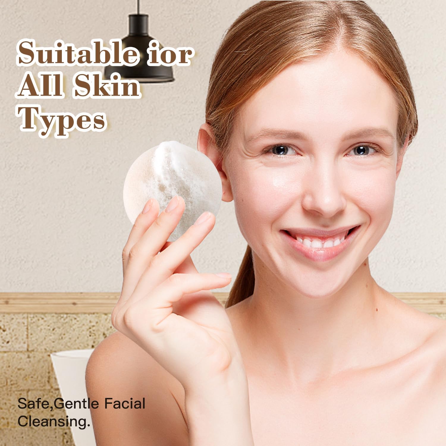 Spunspon Konjac – Juego de esponjas faciales orgánicas exfoliantes, exfoliantes faciales suaves diarios, cuidado de la piel, esponja limpiadora