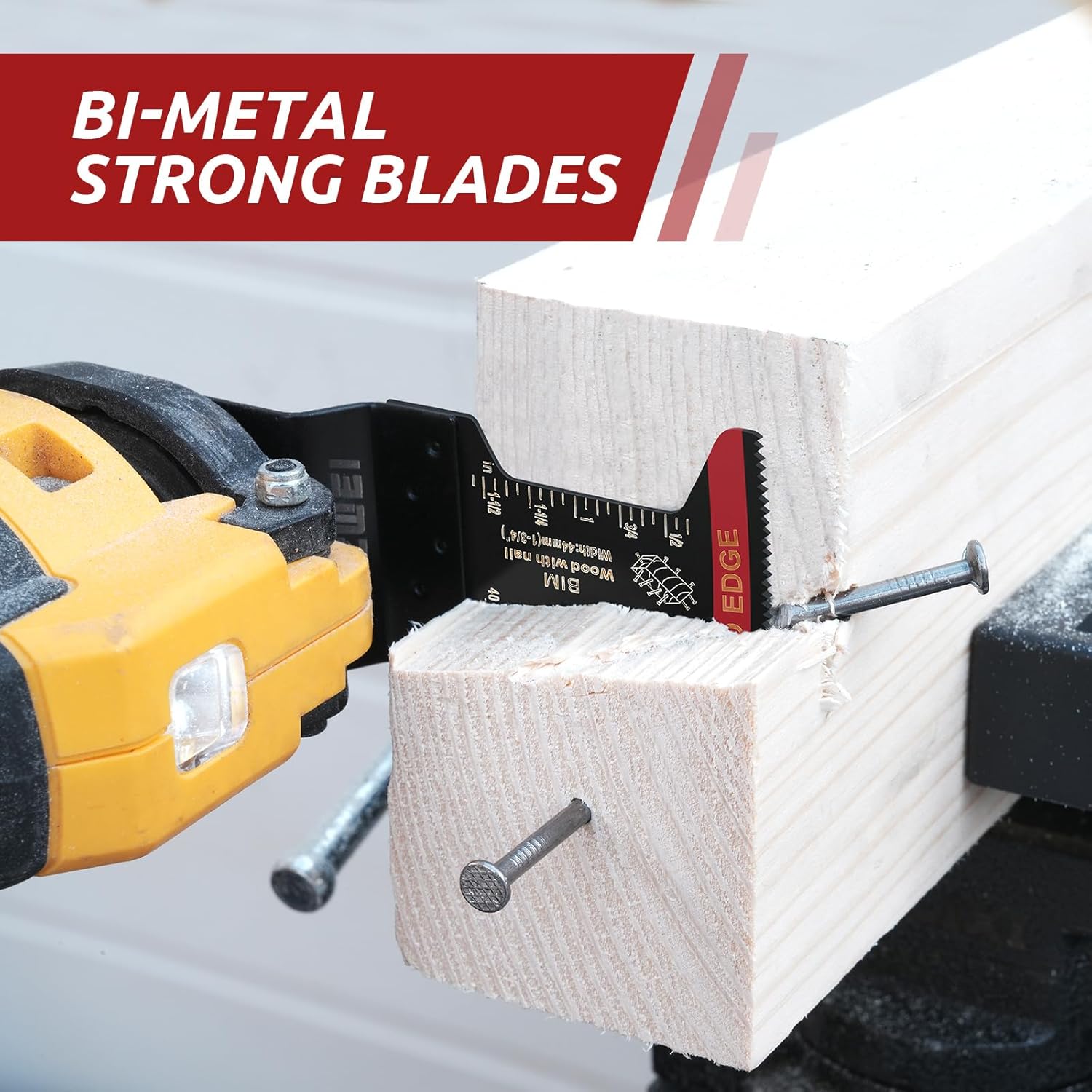 10 cuchillas oscilantes bimetálicas para herramientas de corte de metal, cuchillas multiherramienta de borde curvado de 1-34 pulgadas para metal
