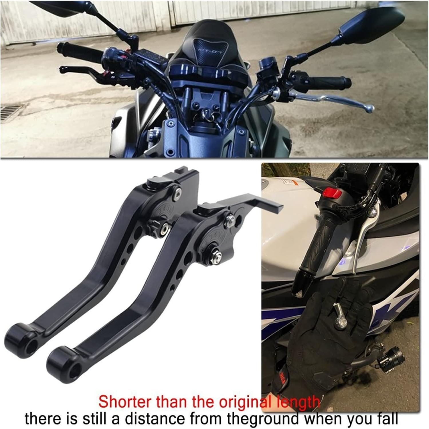 Palanca de embrague para motocicleta, manijas ajustables para motocicleta, palancas de embrague de freno corto para Yamaha XT660 XT660R XT660X