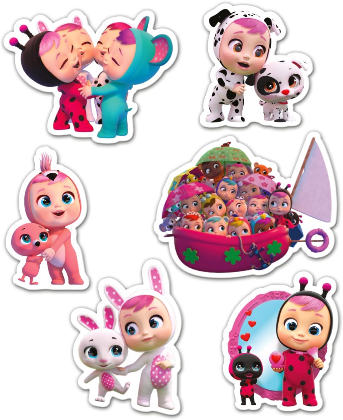 01.70.31.023 Paquete surtido de bebés llorones  Incluye 3 tipos de pegatinas  Perfecto para decoración y álbum de recortes