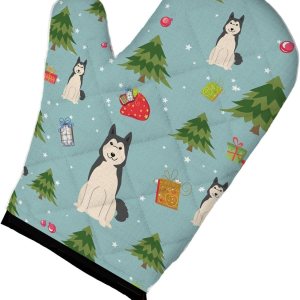 Caroline’s Treasures BB4685OVMT – Manopla de horno Laika Spitz de Siberia Occidental de Navidad, resistente al calor, grueso para sartenes calientes Caroline’s Treasures BB4685OVMT – Manopla de horno Laika Spitz de Siberia Occidental de Navidad, resistente al calor, grueso para sartenes calientes