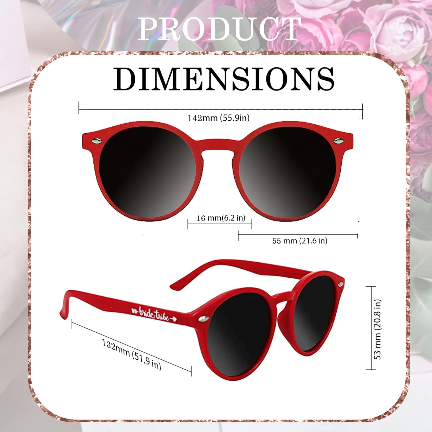 LADY&HOME Gafas de sol de ojo de gato para despedida de soltera, gafas de sol de dama de honor, suministros de despedida de soltera, 10 piezas