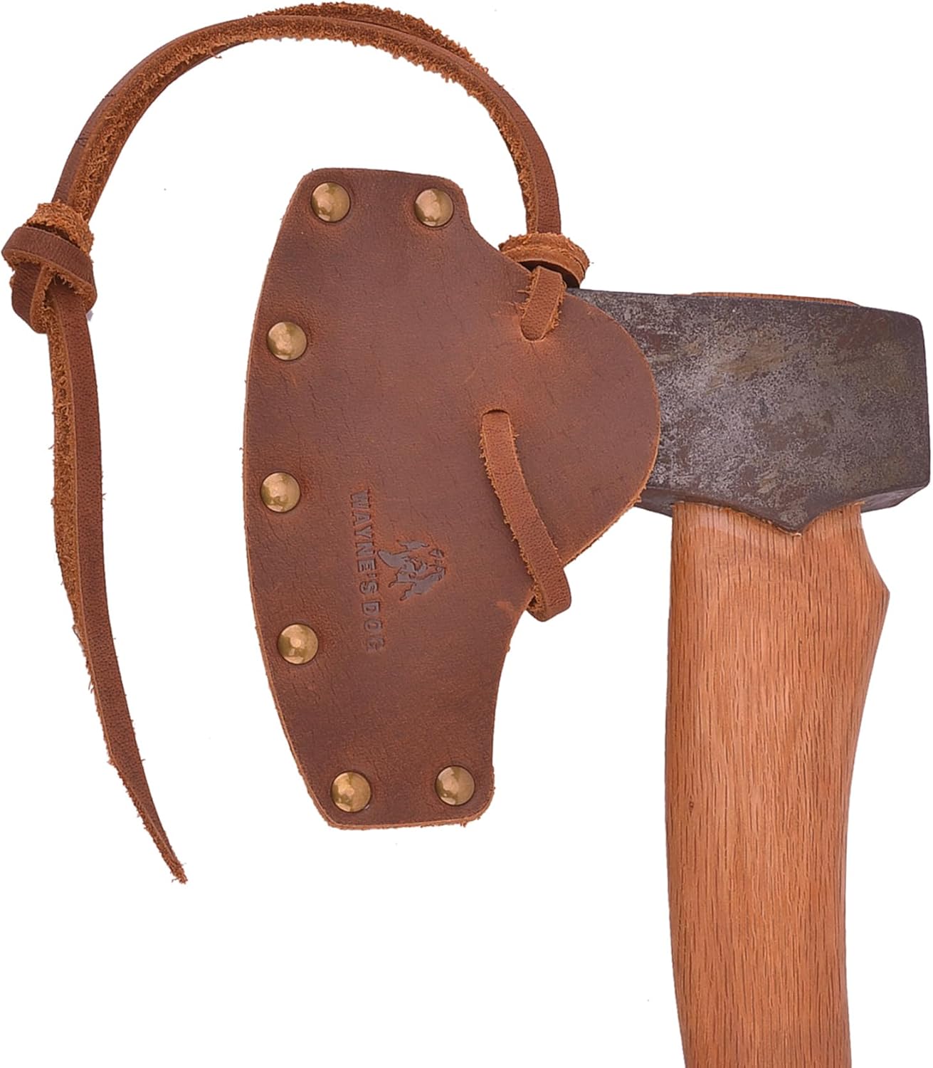Funda de cuero duradera para hacha, cubierta de cabeza de hacha, protector de hoja de hacha, herramienta de camping