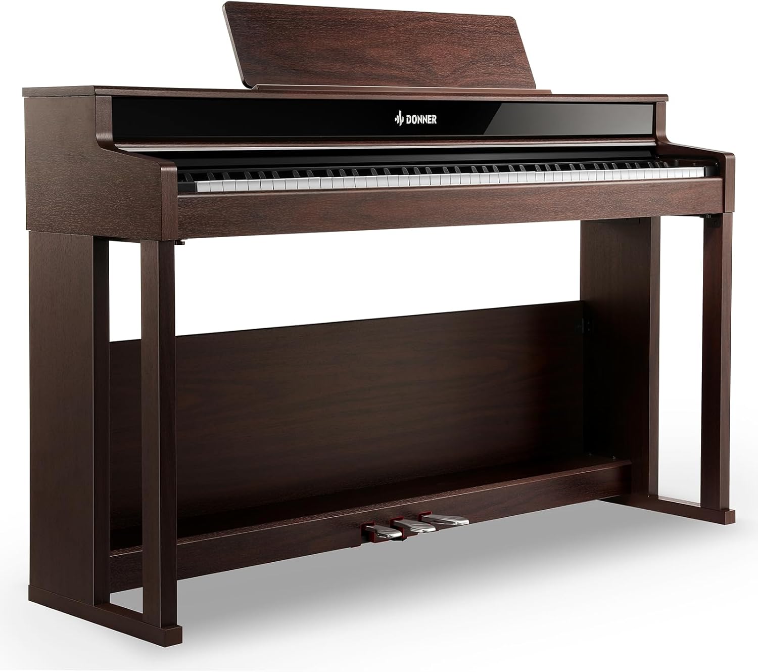 Donner DDP-400 Piano digital con teclado progresivo de 88 teclas, teclado vertical premium para profesionales, paquete con auriculares, Bluetooth,
