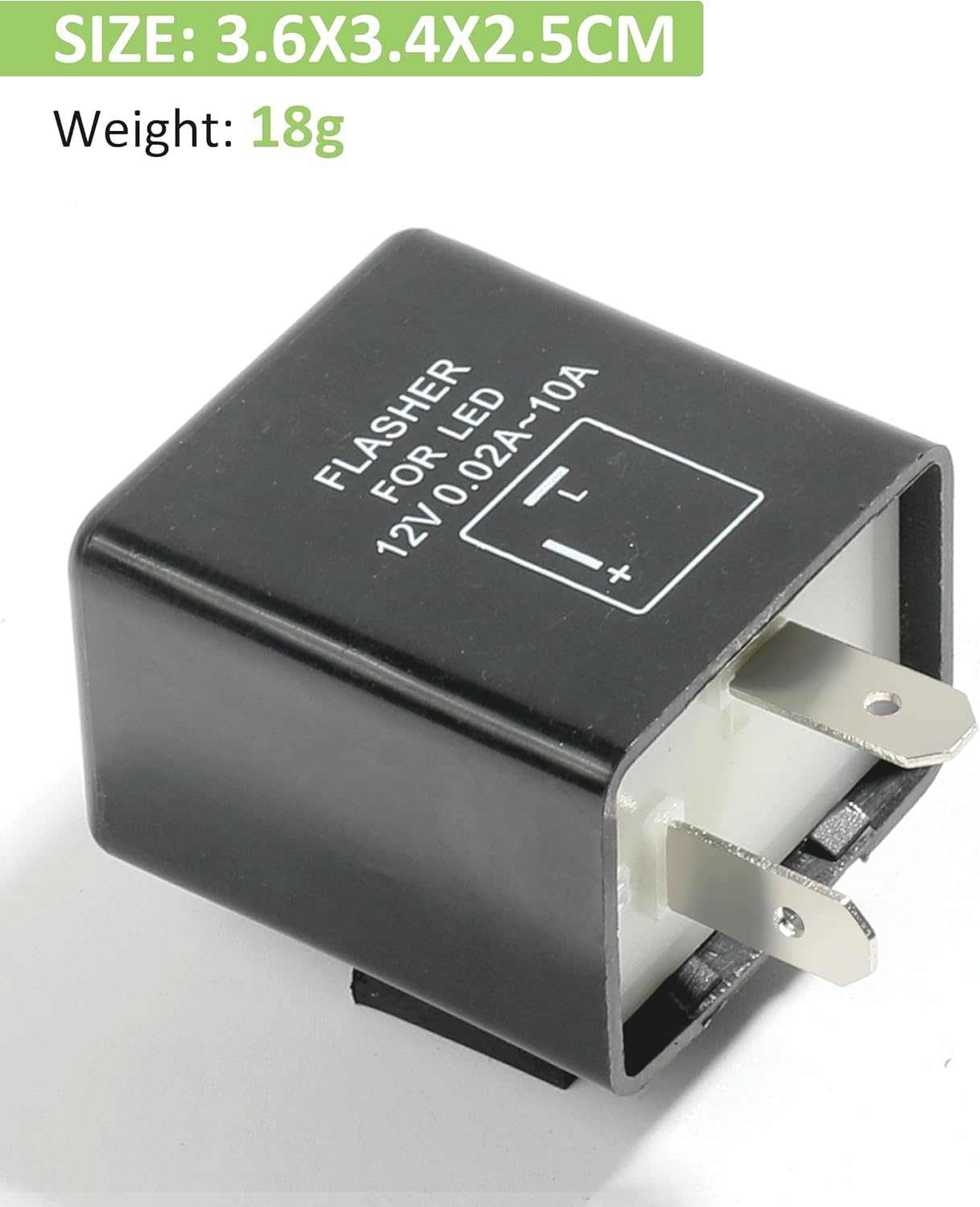 Relé intermitente LED, relés de 12 V, relé intermitente de 2 pines, relé de intermitente electrónico LED para accesorios de automóvil, relés de