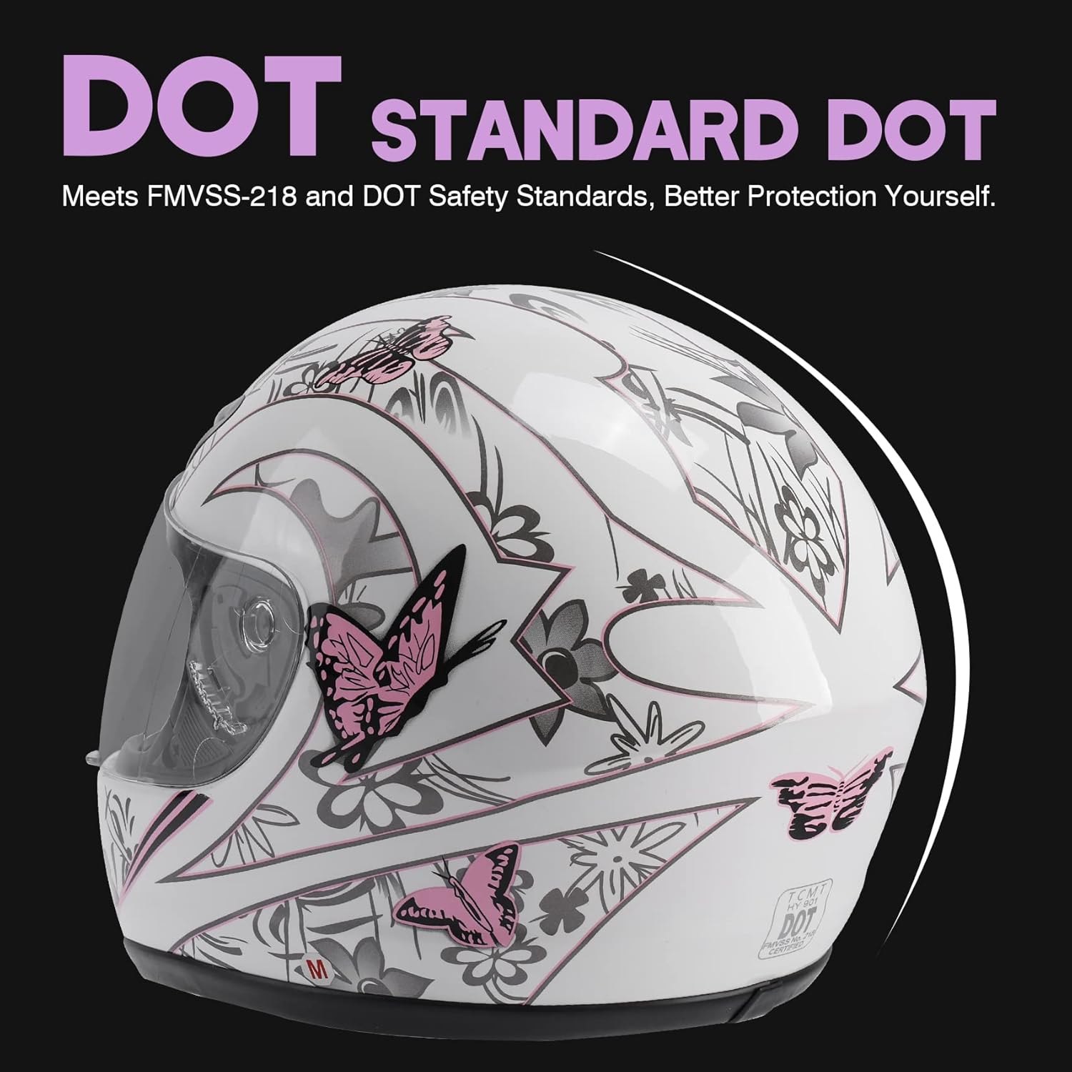 SLMOTO – Casco de motocicleta aprobado por el DOT, casco de adulto con doble visera que protege la cara completa
