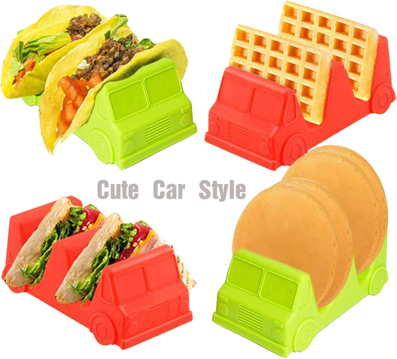 Soporte para tacos para camiones (paquete de 4)  Divertida fiesta de martes de tacos para niños y adultos  Regalo perfecto de cumpleaños, Navidad y