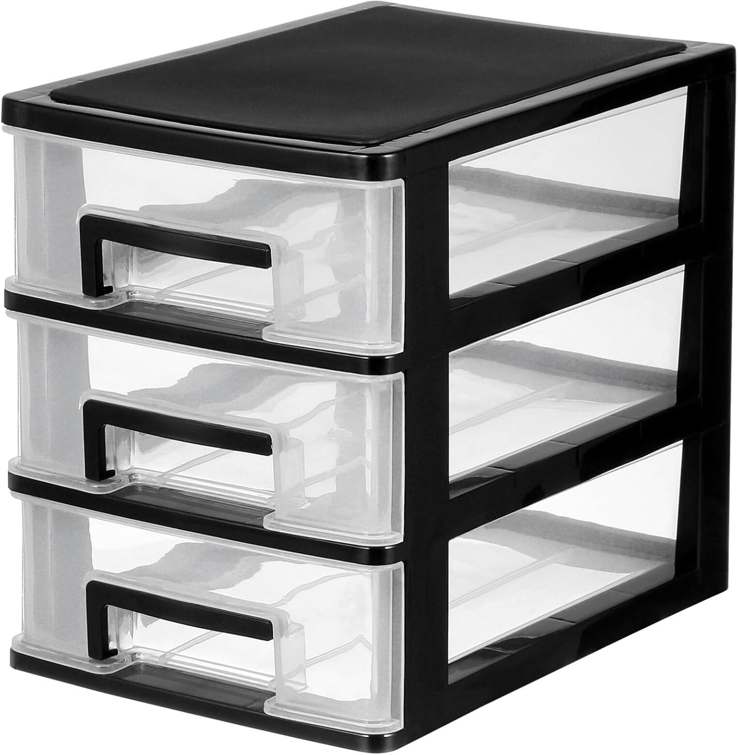 Gatuida Cajones de almacenamiento de plástico, cajón de escritorio transparente, caja de almacenamiento, caja de almacenamiento multicapa para
