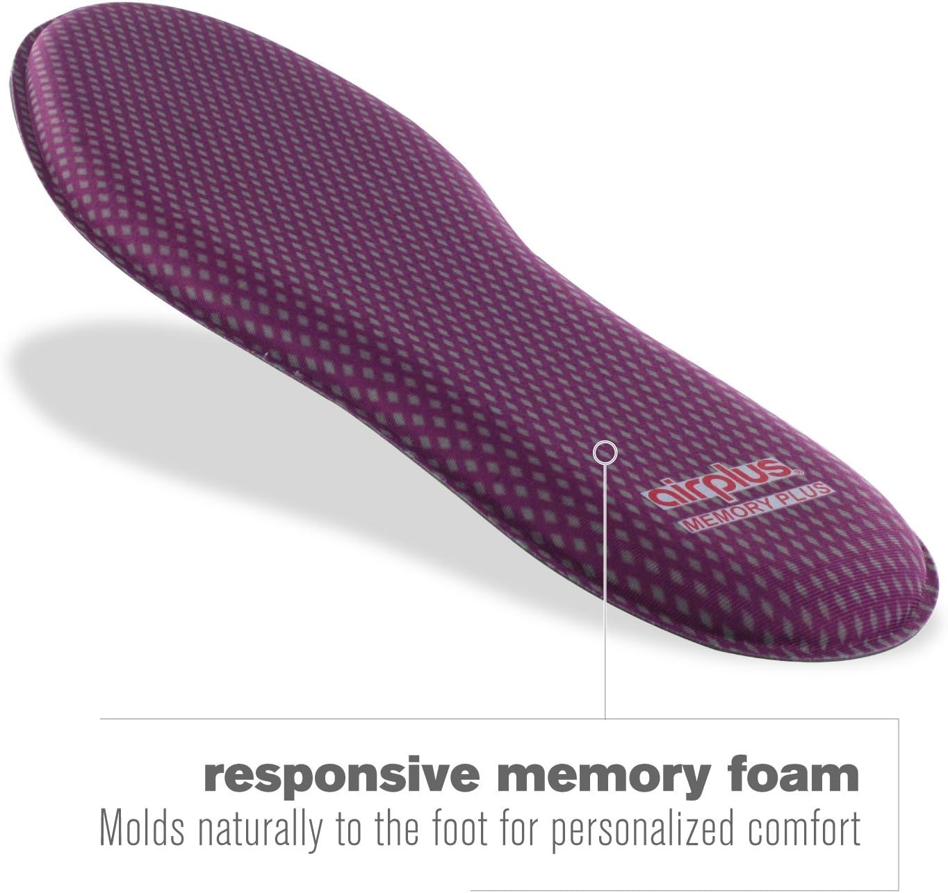 Airplus Plantillas Memory Comfort para zapatos con espuma viscoelástica para aliviar la presión, para mujer, talla 5-11, 2 unidades (paquete de 1)