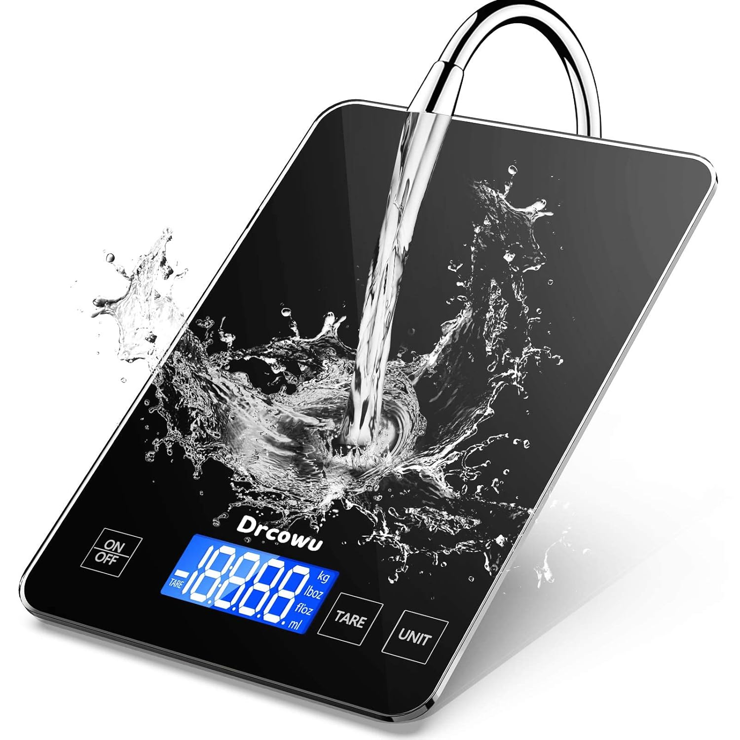 Drcowu – Báscula digital grande de cocina, báscula de cocina de 33.1 lbs para hornear, cocinar, Keto y preparación de comidas, báscula de peso de