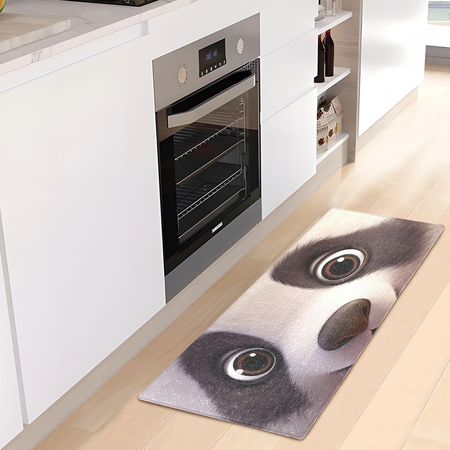 Joisal Lindas alfombras de baño absorbentes con cara de panda, cómoda y antideslizante, alfombra suave y duradera, 39 x 20 pulgadas
