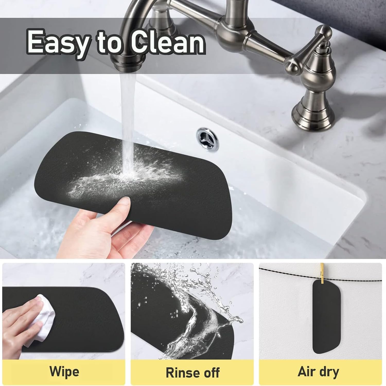 Bandeja de goteo para refrigerador para dispensador de bebidas, parte inferior antideslizante absorbente de agua para bandeja de agua, bandeja de