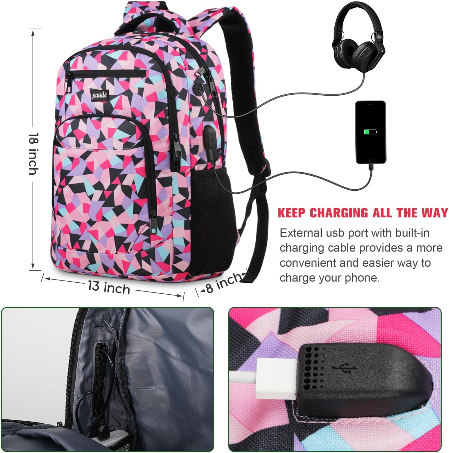 Mochila para adolescentes y mujeres, mochila escolar, mochila universitaria, mochila de viaje, mochila para computadora portátil, mochila para