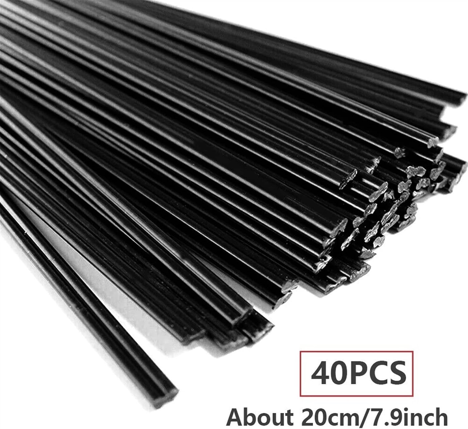 Varillas de soldadura Alambre de soldadura 40pcs Varillas de soldadura de plástico 7.874 in Longitud ABSPPPVCPE Varillas de soldadura 0.197×0.079 in