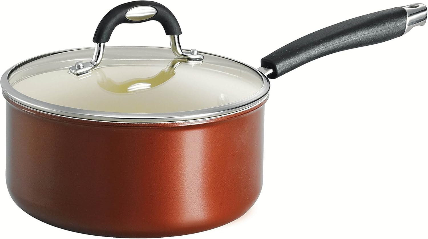 Tramontina – 1 Olla de hierro fundido cubierta de cerámica de 5 cuartos de galón, color cobre metálico, estilo 80110050DS