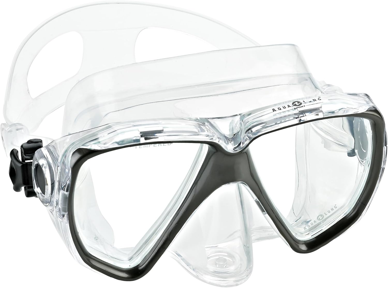 Aqua Lung Máscara de esnórquel de doble lente de vidrio templado, ideal para buceo y esnórquel máscara de viaje