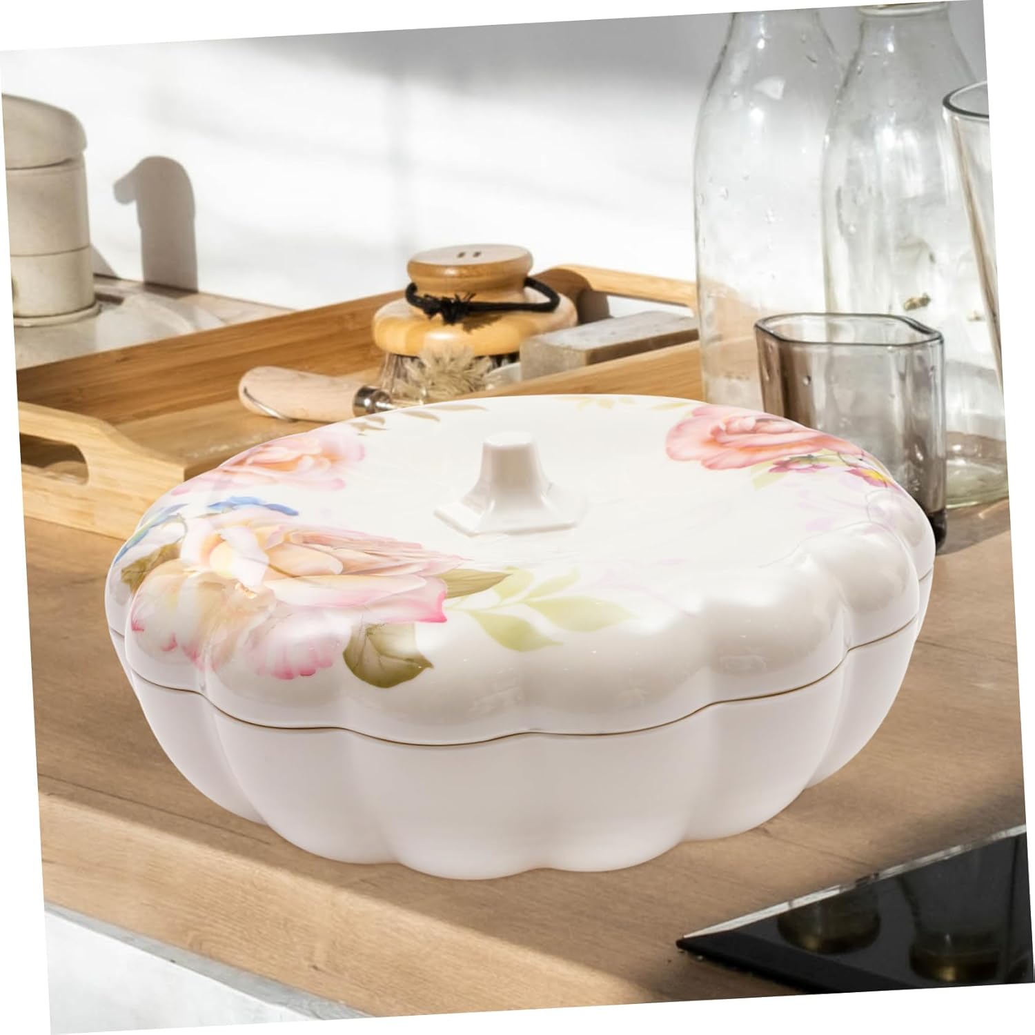 NOLITOY 1 juego de porcelana de imitación Snack Box aperitivos para niños pequeños platos de dulces con tapas pequeños recipientes para servir tazón
