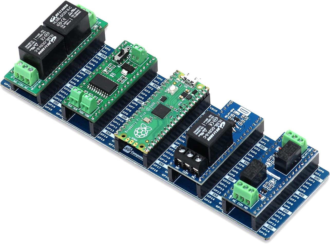sb components Raspberry Pi Pico Board con Pico 4 canales Expansor Pico IO GPIO Placa de expansión para Raspberry Pi Pico, Raspberry Pi Pico Kit