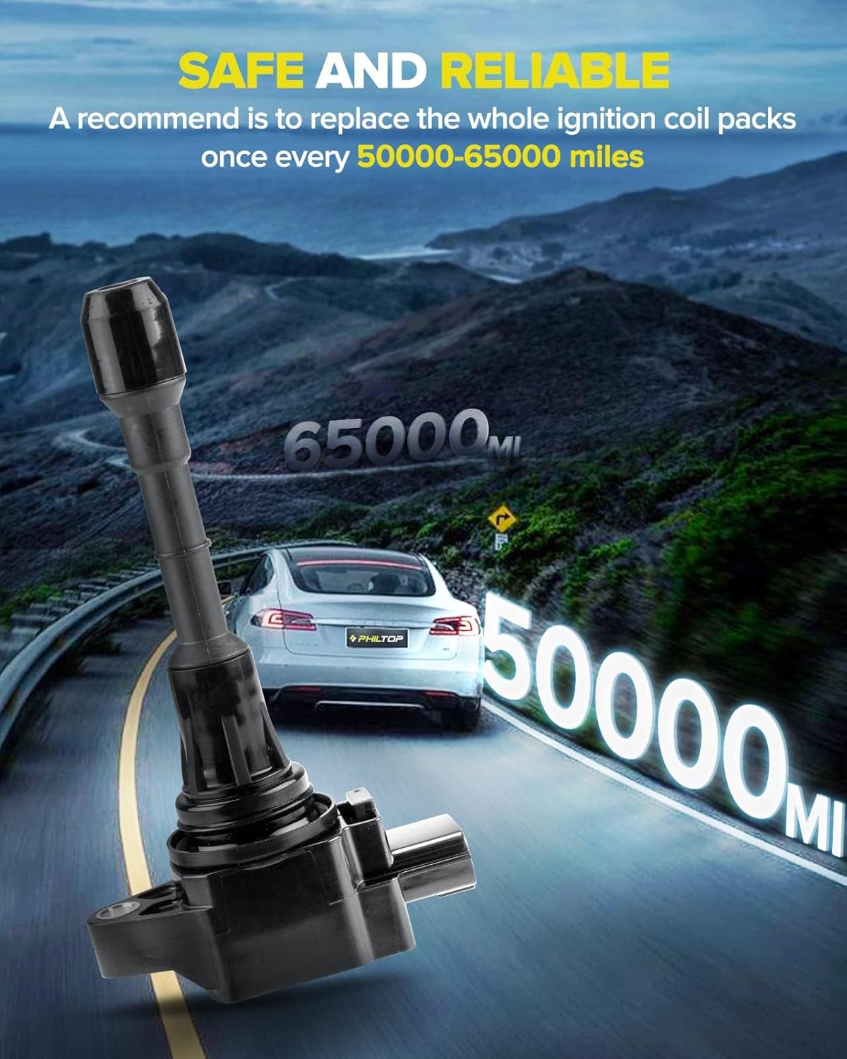 PHILTOP Paquetes de bobinas de encendido, compatibles con Murano Pathfinder Maxima QX60 Quest Altima G35 JX35 EX35 FX35 350Z G25 M35 Q50 M35h Q70