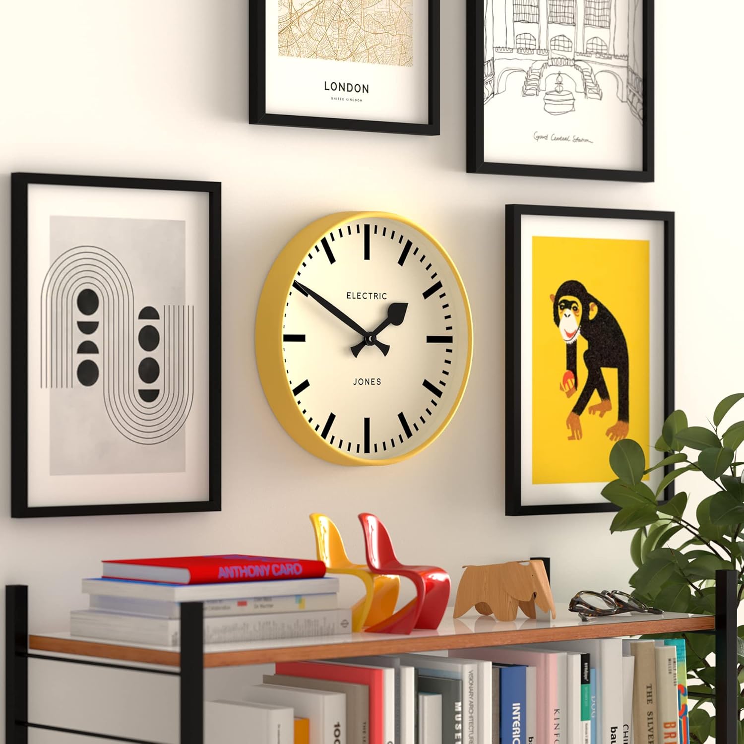 JONES CLOCKS Reloj de pared redondo Tiger – Reloj redondo – Reloj moderno – Reloj de pared de diseñador – Reloj de cocina – Reloj de sala de estar –