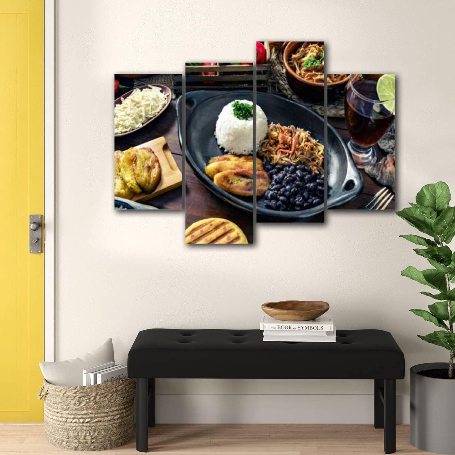 Lienzo decorativo para pared, comida tradicional venezolana, Pabellón Criollo con arepas casabe y obras de arte enmarcadas, pintura moderna,