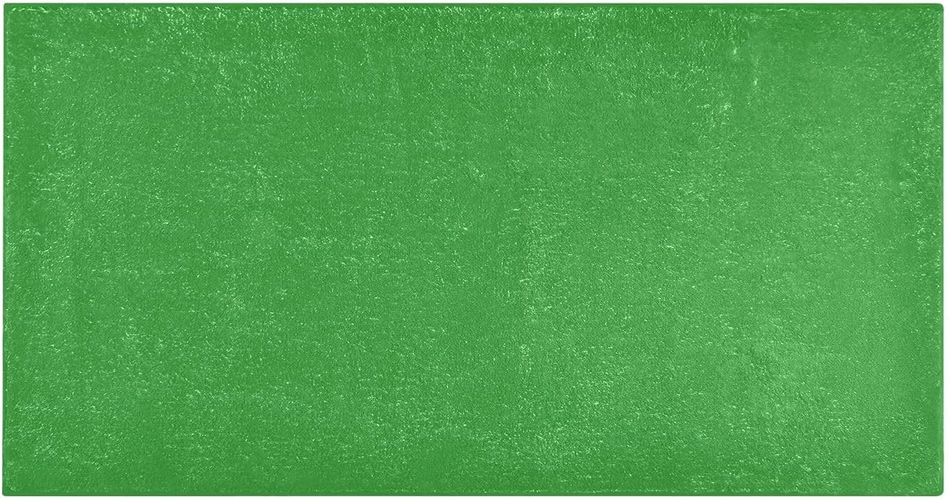 Tapete de baño de felpa verde bosque, parte trasera de goma antideslizante, lavable, absorbente, 39 x 20 pulgadas
