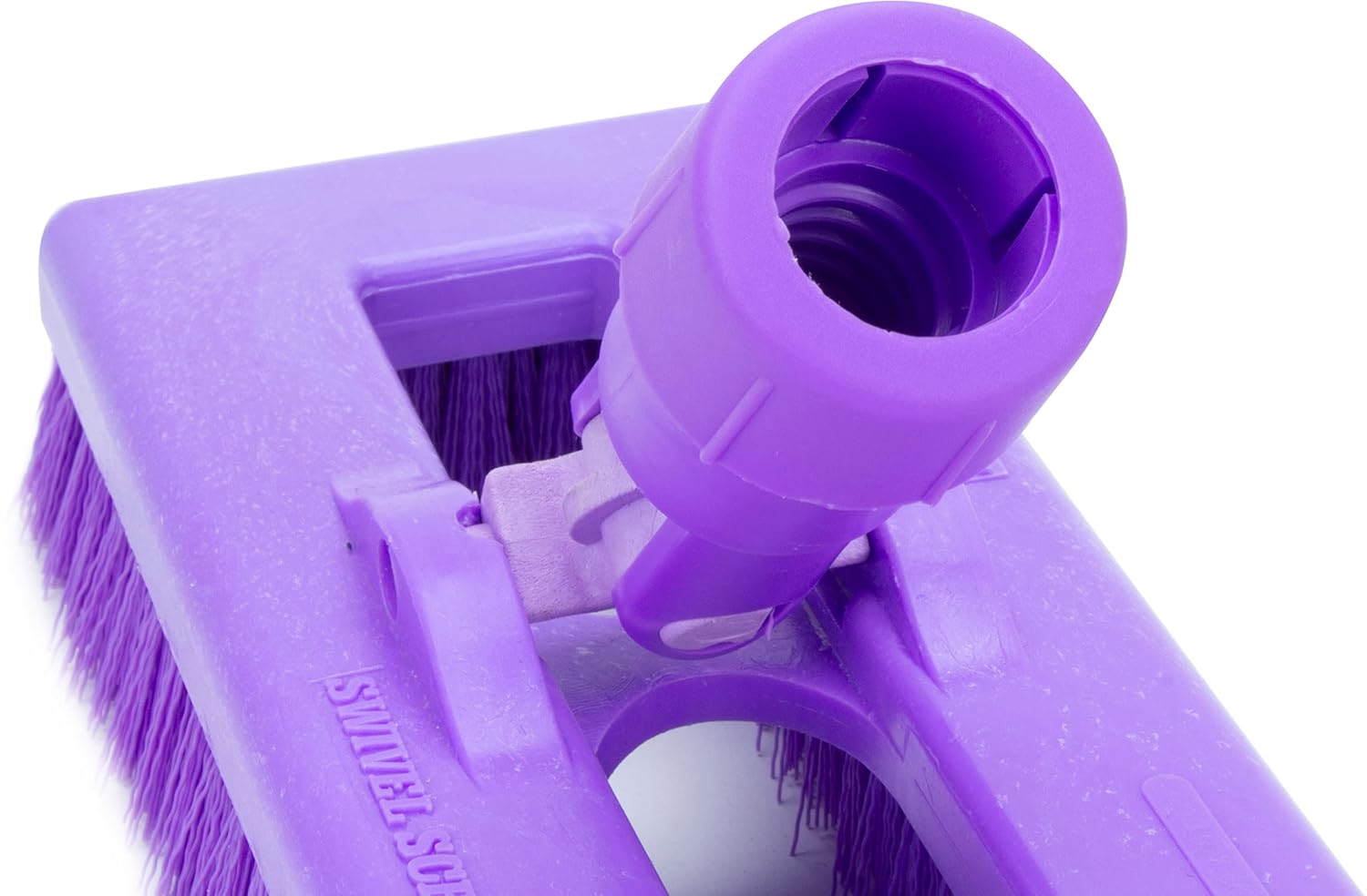 SPARTA 3638831EC68 Cepillo rectangular de poliéster, cepillo de piso, cepillo de limpieza con cabezal giratorio para limpieza, 8 pulgadas, morado