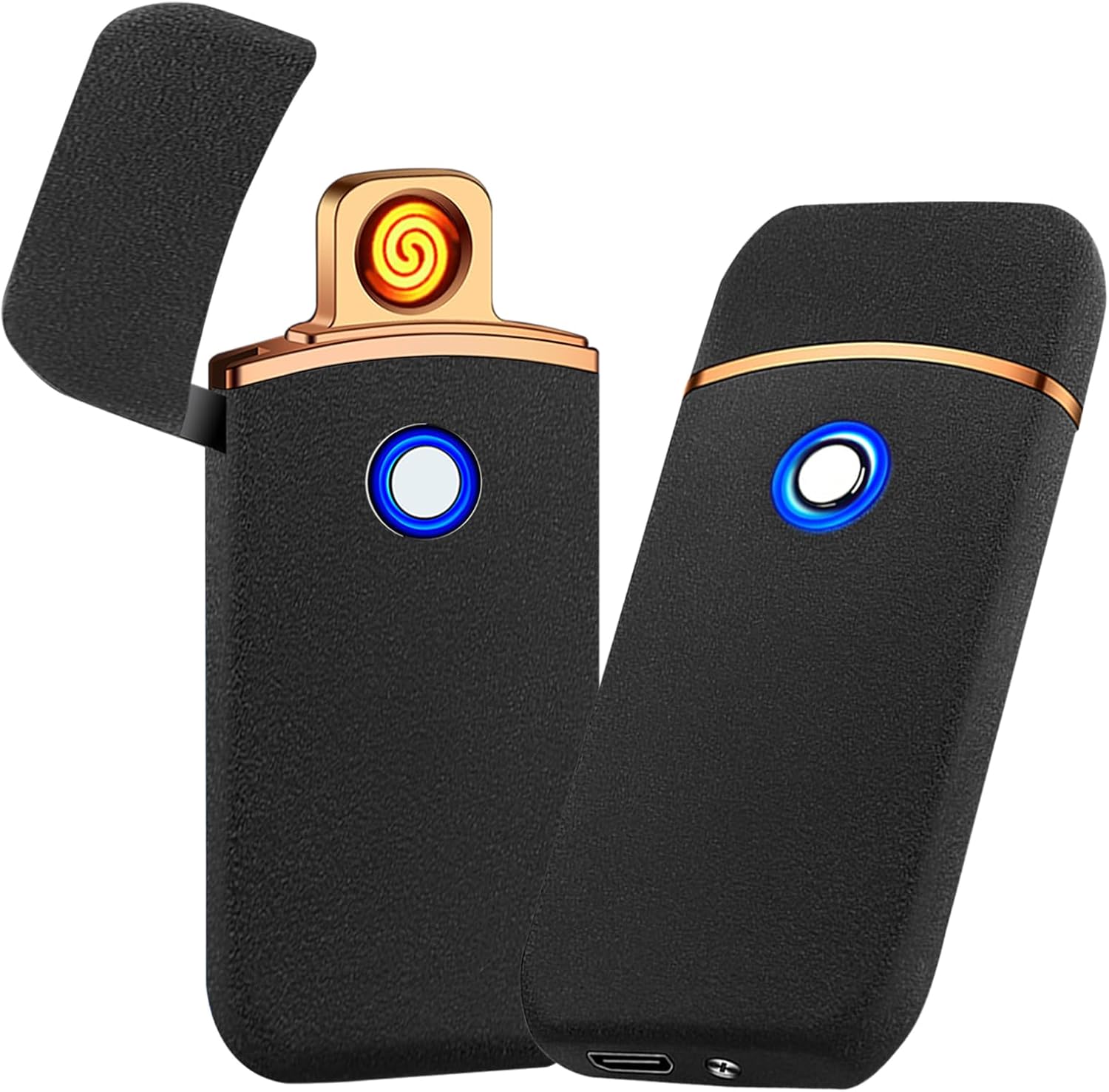 Encendedor electrónico, encendedor eléctrico, encendedor inteligente recargable por USB, encendedores geniales, encendido de doble cara, resistente