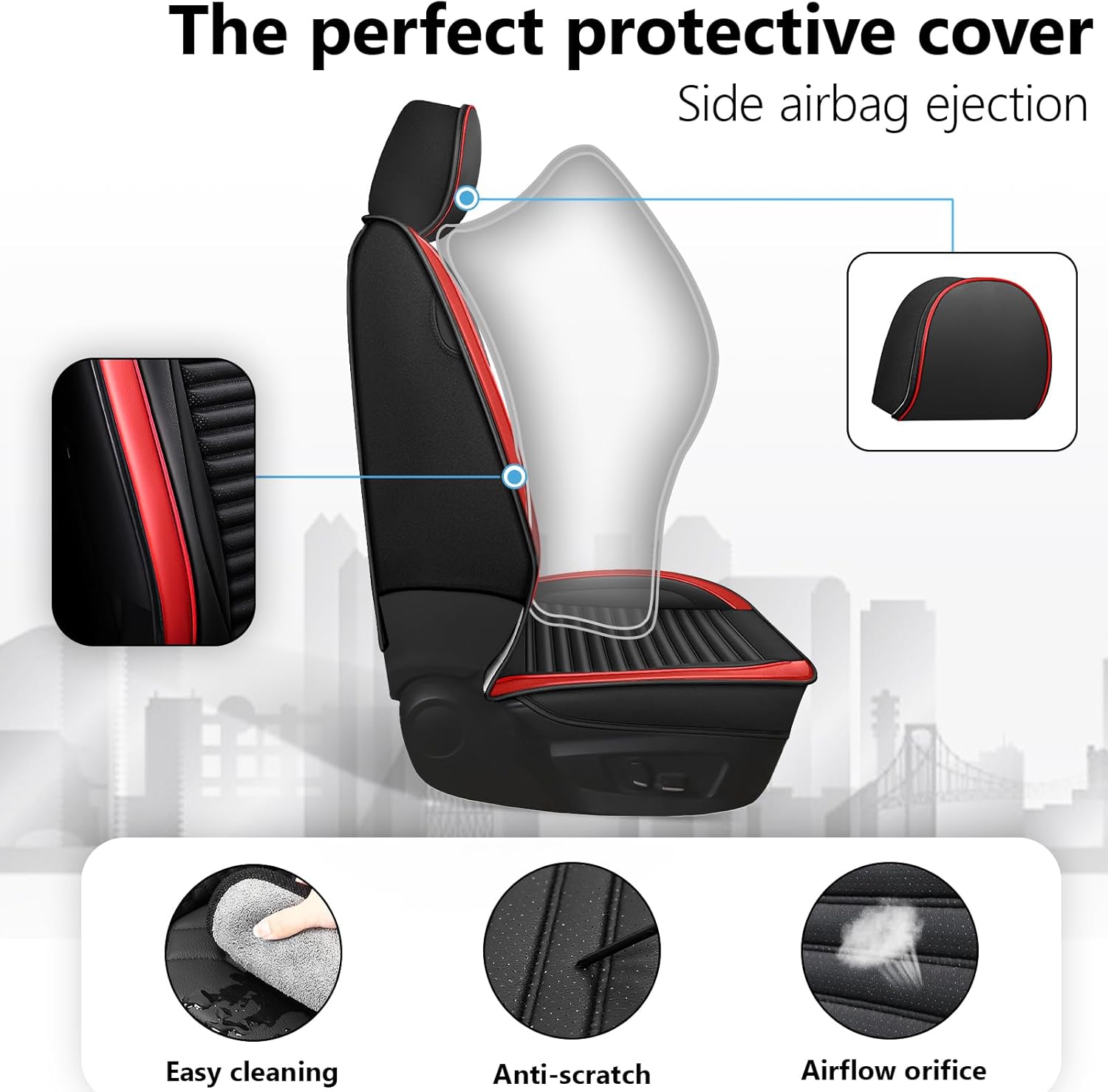 Funda de asiento de automóvil para Mercedes-Benz GLA 250 2017-2023, fundas de cuero de lujo para asiento de automóvil, funda universal