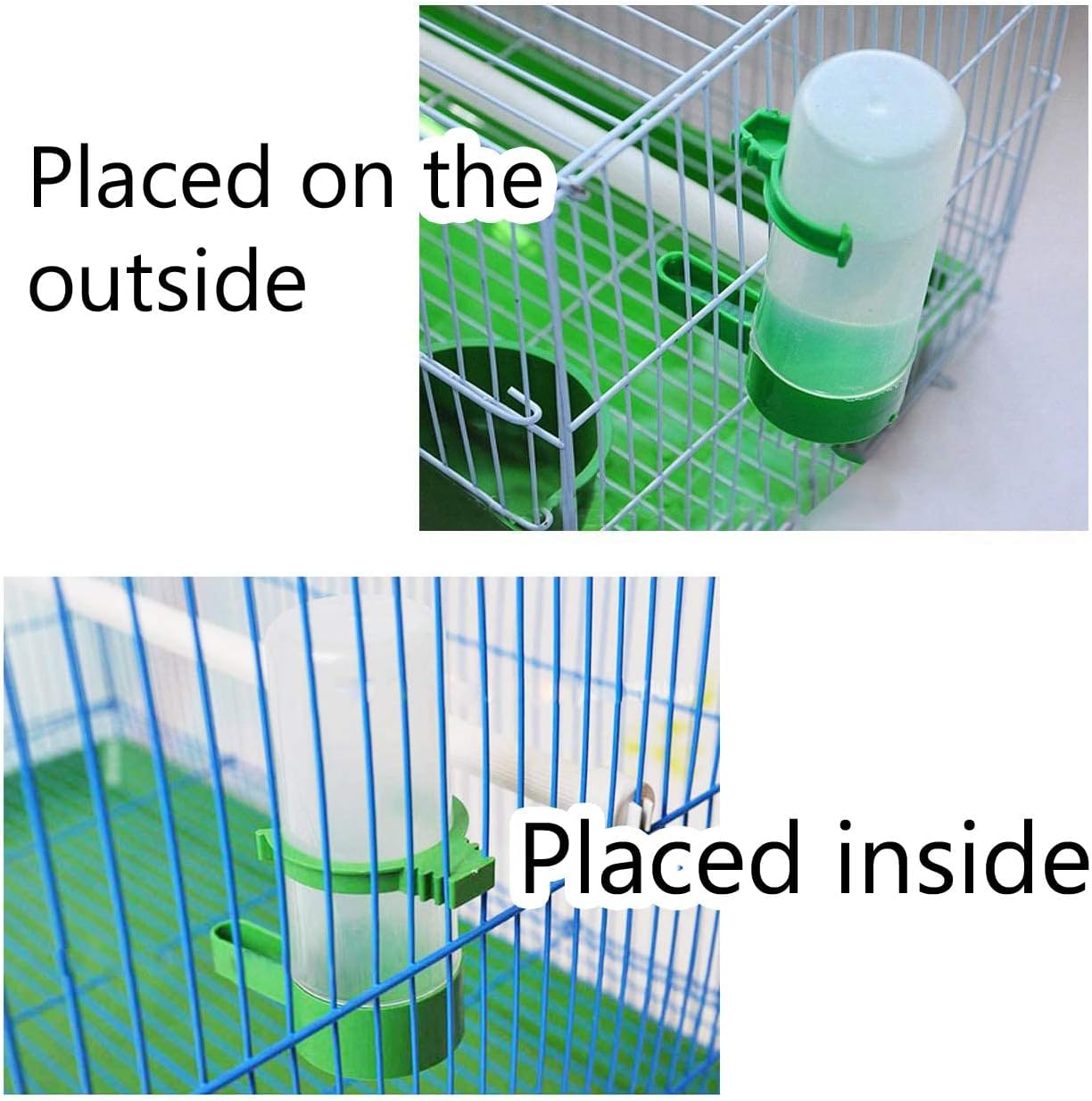 6 botellas automáticas de agua para pájaros, botella de agua para pájaros, dispensador de alimentos para colgar en jaula de pájaros para loros,