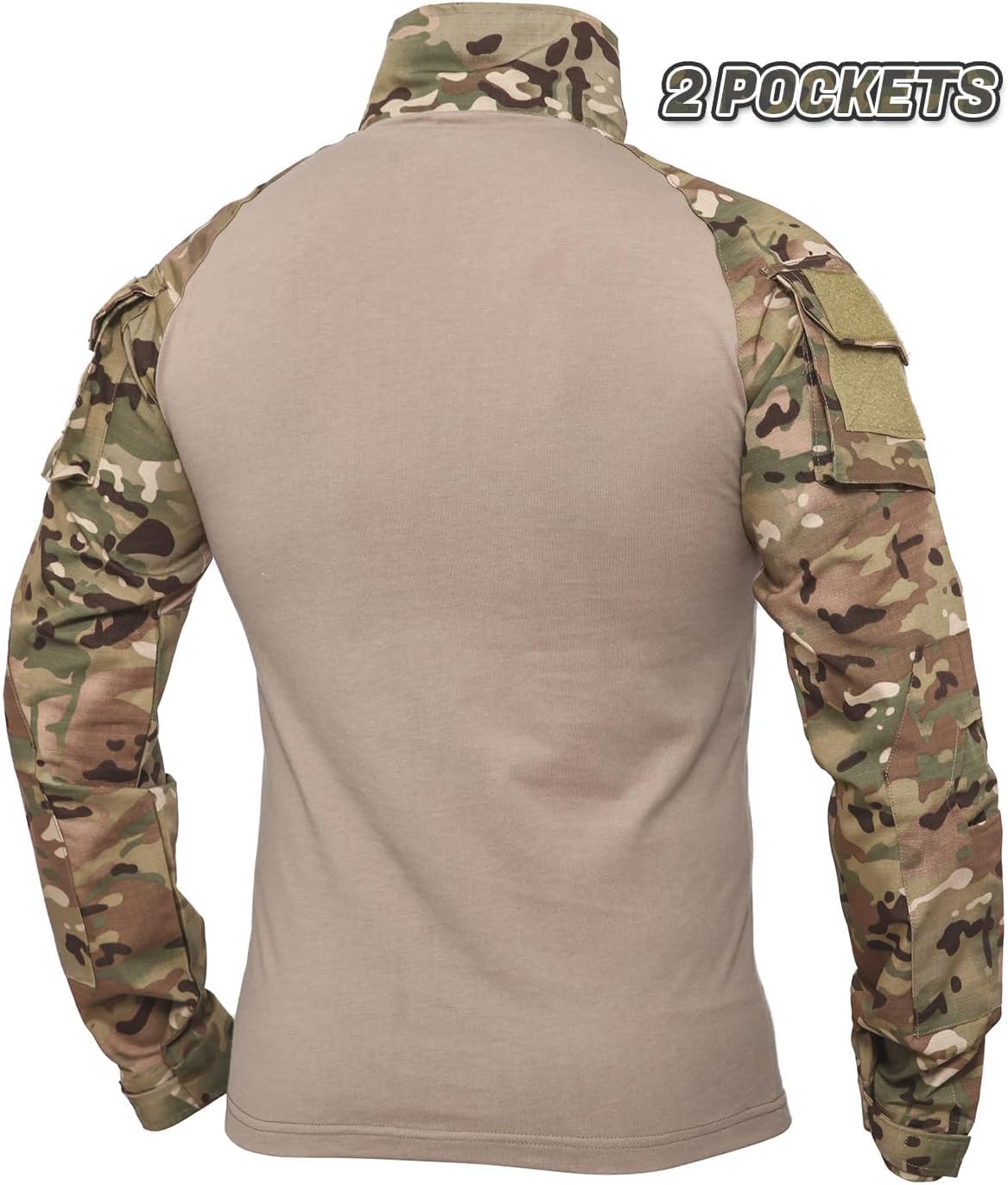 XKTTAC – Camiseta táctica de combate G3 para hombre con 2-4 bolsillos para Airsoft, actividades militares, paintball, equipo de camping, camiseta